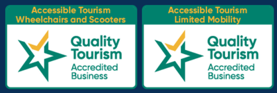 Quality Tourism Accredited Business - Accessible Tourism Wheelchairs and scooters and Accessible Tourism Limited Mobility images